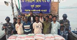 মায়ানমারে পাচারকালে সিমেন্টসহ ১০ পাচারকারী আটক
