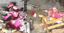 নারায়ণগঞ্জে মন্দিরে প্রতিমা ভাঙচুর,লুটপাট ও অগ্নিসংযোগ 