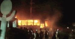 চাঁদপুরে রাতে তিন বাসে আগুন