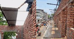 ফরিদপুরে পুরনো ভবনে উঠছে অবৈধ তৃতীয় তলার বাণিজ্যিক স্থাপনা
