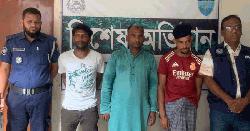 দেবীদ্বারে মাদক সেবনের আসরে পুলিশের হানা, আটক ৩