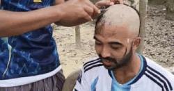ব্রাজিলের জয়ে মাথা ন্যাড়া করলেন জামালপুরের আর্জেন্টিনার সমর্থক!