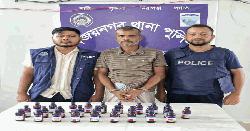 বিজয়নগরে ২৮ বোতল স্কাফ সিরাপসহ মাদক কারবারি  গ্রেপ্তার 