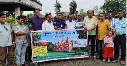মোহনগঞ্জে মন্দির ও মহাশশ্মান ঘাটে বৃক্ষরোপণ সপ্তাহ