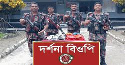চুয়াডাঙ্গায় ৬ বিজিবির অভিযানে ৮১ লাখ টাকার অবৈধ মালামাল আটক