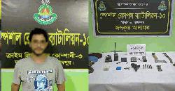 ফরিদপুরে অস্ত্র, ককটেল ও সেনাপোশাকসহ ভুয়া কর্মকর্তা গ্রেফতার