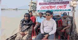 মা ইলিশ রক্ষায় ফেনী নদীতে কড়া নজরদারি, বিপুল পরিমাণ জাল জব্দ